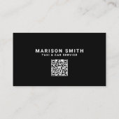 Taxi modern minimalist business card 名刺 (裏面)