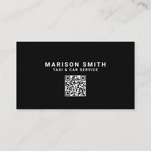 Taxi modern minimalist business card 名刺 (裏面)