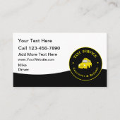Taxi Service Modern Cab Driver Business Cards 名刺 (正面)