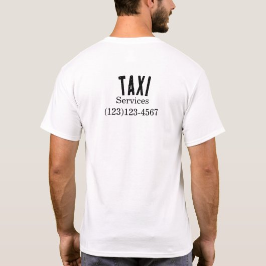 taxi services editable uniform for work  tシャツ (裏面)