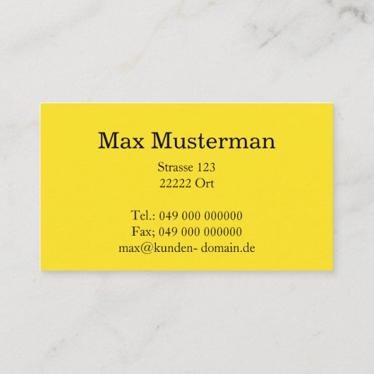 TAXI Visitenkarten 名刺 (裏面)