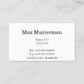 TAXI Visitenkarten mit LOGO 名刺 (裏面)