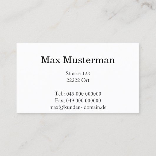 TAXI Visitenkarten mit LOGO 名刺 (裏面)