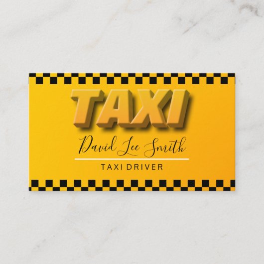 Taxista / Servicio Cab 名刺 (正面)