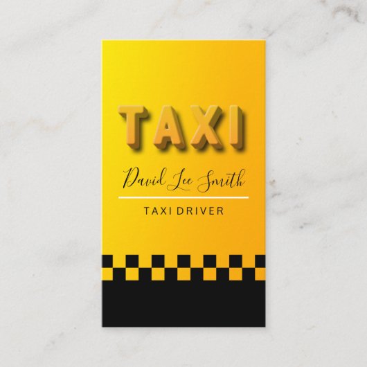 Taxista / Servicio Cab 名刺 (正面)