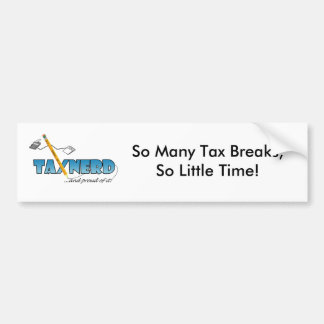 TaxNerdのバンパーステッカー バンパーステッカー