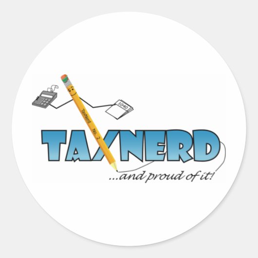 TaxNerdステッカー ラウンドシール (正面)