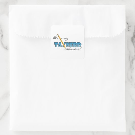 TaxNerdスワッグステッカー – 任意の場合 スクエアシール (バッグ)
