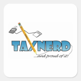 TaxNerdスワッグステッカー – 任意の場合 スクエアシール