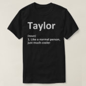 TAYLOR定義名パーソナライズされた誕生日 Tシャツ (デザイン正面)