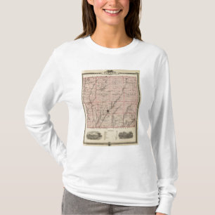 Taylor郡、アイオワ州の地図 Tシャツ