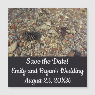 Taylor Creekの小石自然写真Save the Date