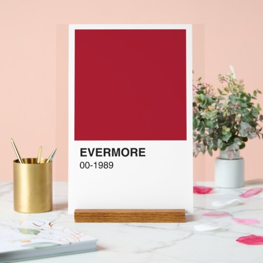 Taylor Red Evermore 1989アルバム – 白い背景 アクリルサイン (ウェディング)