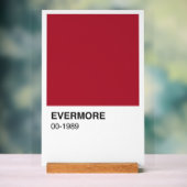 Taylor Red Evermore 1989アルバム – 白い背景 アクリルサイン (ニュートラル)