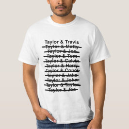Taylor & Travis 02 (Black Text / Black Line) Tシャツ