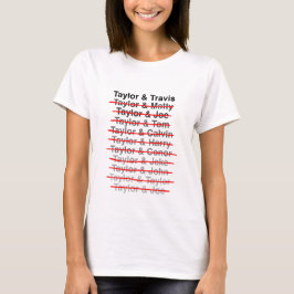 Taylor & Travis (Black Text / Red Line) Tシャツ