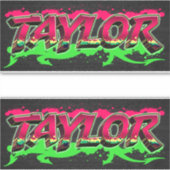 Taylor Vorname Name Graffiti Aufkleber Sticker シール (正面)