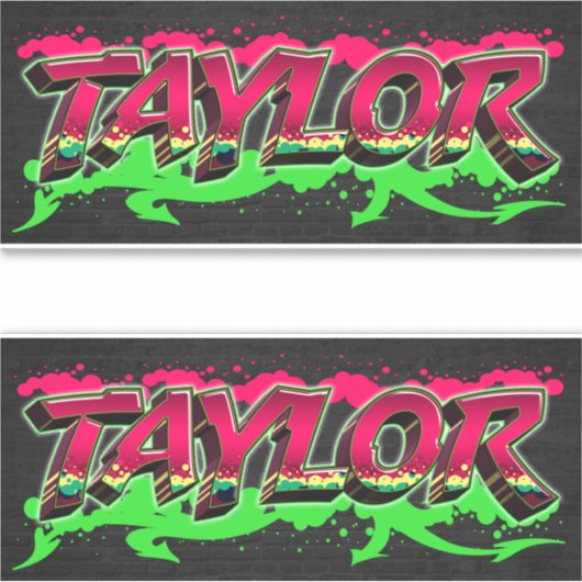 Taylor Vorname Name Graffiti Aufkleber Sticker シール (正面)