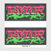 Taylor Vorname Name Graffiti Aufkleber Sticker シール (シート)