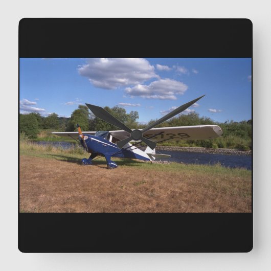 Taylorcraft、BC-12Dの1946_Classic航空 スクエア壁時計 (正面)