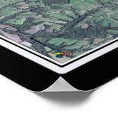 Taylorsville Lake Kentucky衛星ポスターマップ ポスター (角)