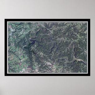 Taylorsville Lake Kentucky衛星ポスターマップ ポスター