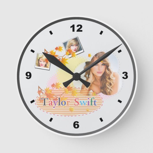 TaylorSwift時計 ラウンド壁時計 (正面)