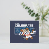 TAZでゴールをお祝いする方法 ポストカード (スタンド正面)