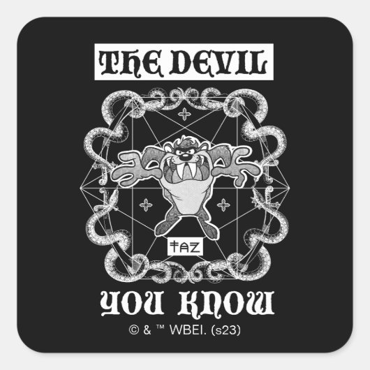 TAZ™お前の知る悪魔 スクエアシール (正面)