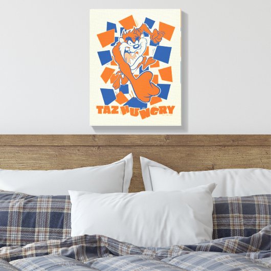 TAZ™お腹が空いて打ち砕市松模様にく キャンバスプリント (インサイチュ (寝室))