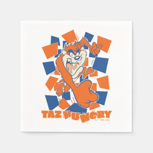 TAZ™お腹が空いて打ち砕市松模様にく スタンダードカクテルナプキン (正面)