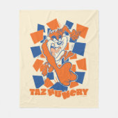 TAZ™お腹が空いて打ち砕市松模様にく フリースブランケット (正面)