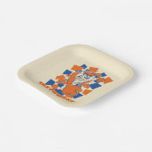 TAZ™お腹が空いて打ち砕市松模様にく ペーパープレート (傾斜あり)