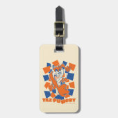 TAZ™お腹が空いて打ち砕市松模様にく ラゲッジタグ (正面縦)
