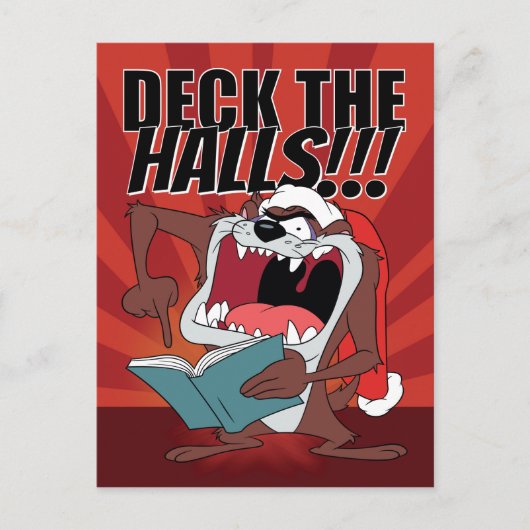 TAZ™がクリスマスキャロルを歌う シーズンポストカード (正面)