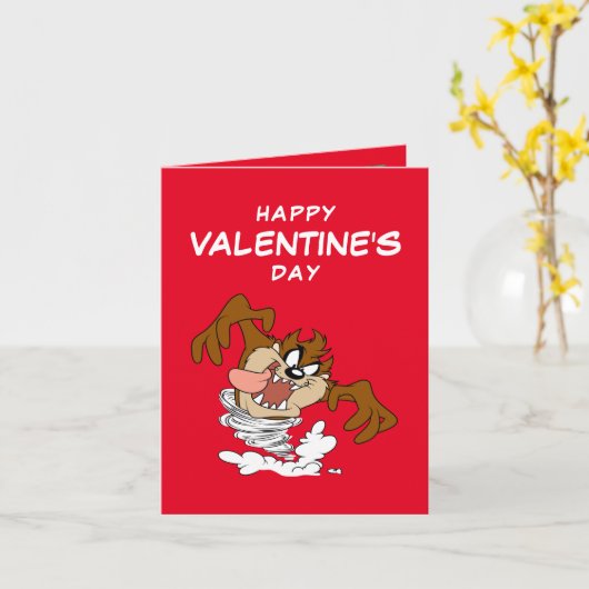 TAZ™ くるくる台風 | バレンタインデー カード (黄色い花)