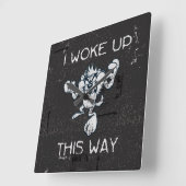 TAZ™こんな目で覚めた スクエア壁時計 (傾斜)