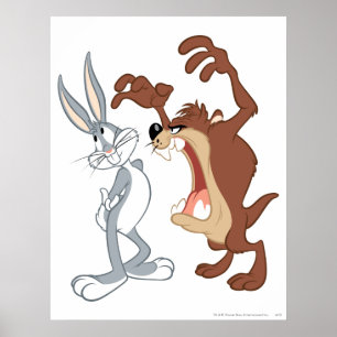 TAZ™とバグBUNNY™フリントも無い – カラー ポスター