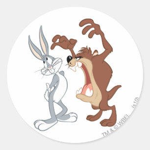 TAZ™とバグBUNNY™フリントも無い – カラー ラウンドシール
