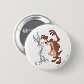 TAZ™とバグBUNNY™フリントも無い – カラー 缶バッジ (正面&裏面)