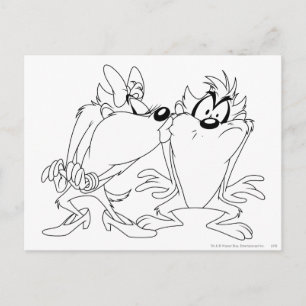 TAZ™と女の子 ポストカード