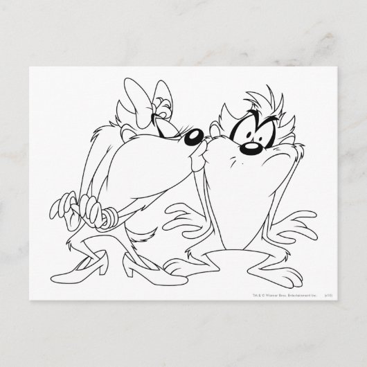 TAZ™と女の子 ポストカード (正面)