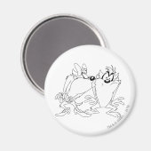 TAZ™と女の子 マグネット (正面/裏面)