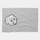 TAZ™イビル・グリン・バッジ キッチンタオル (横)