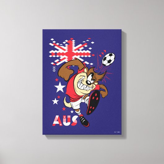 TAZ™ オーストラリア代表サッカーデザイン キャンバスプリント (正面)