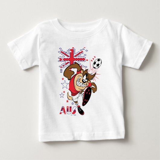 TAZ™ オーストラリア代表サッカーデザイン ベビーTシャツ (正面)