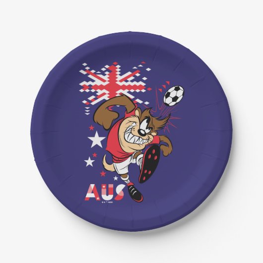 TAZ™ オーストラリア代表サッカーデザイン ペーパープレート (正面)