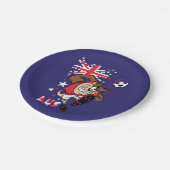 TAZ™ オーストラリア代表サッカーデザイン ペーパープレート (アングル)