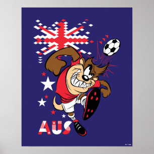 TAZ™ オーストラリア代表サッカーデザイン ポスター