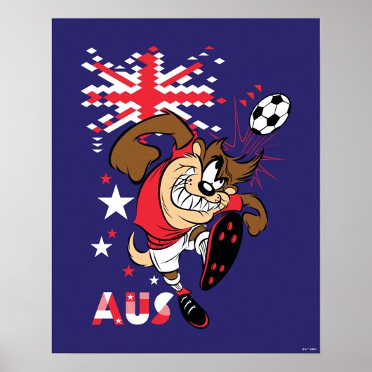 TAZ™ オーストラリア代表サッカーデザイン ポスター (正面)